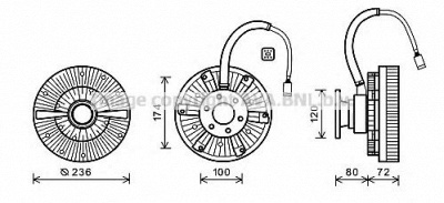 AVA QUALITY COOLING rec101 -  Сцепление, вентилятор радиатора